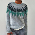 Aria | Women's Retro Striped Relaxed-Fit Knit Sweater