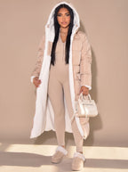 Grace | Women's Reversible Longline Hooded Puffer Winter Coat