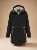 Madison | Women's Sherpa-Lined Hooded Parka Coat Adjustable-Waist