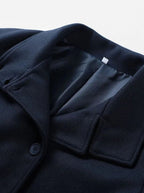 Emma | Women's Short Wool-Blend Button-Up High-Collar Winter Coat