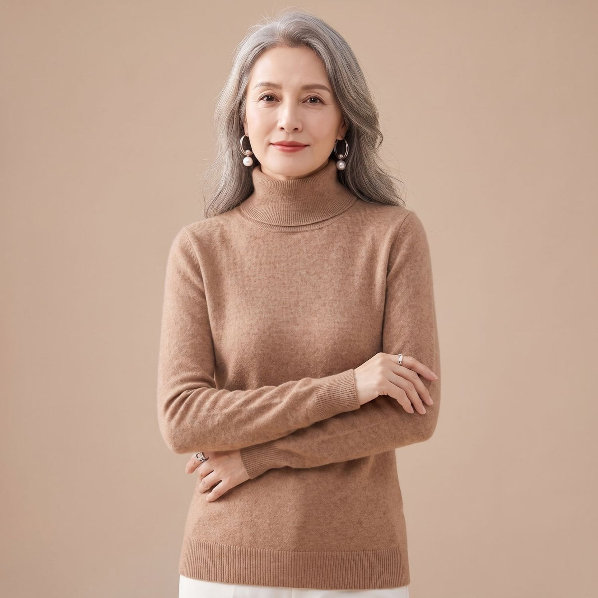 Eleanor | Women's Slim-Fit Cashmere Turtleneck Sweater