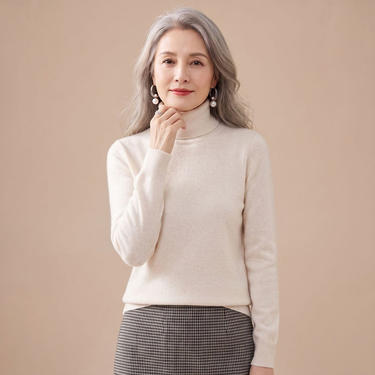 Eleanor | Women's Slim-Fit Cashmere Turtleneck Sweater
