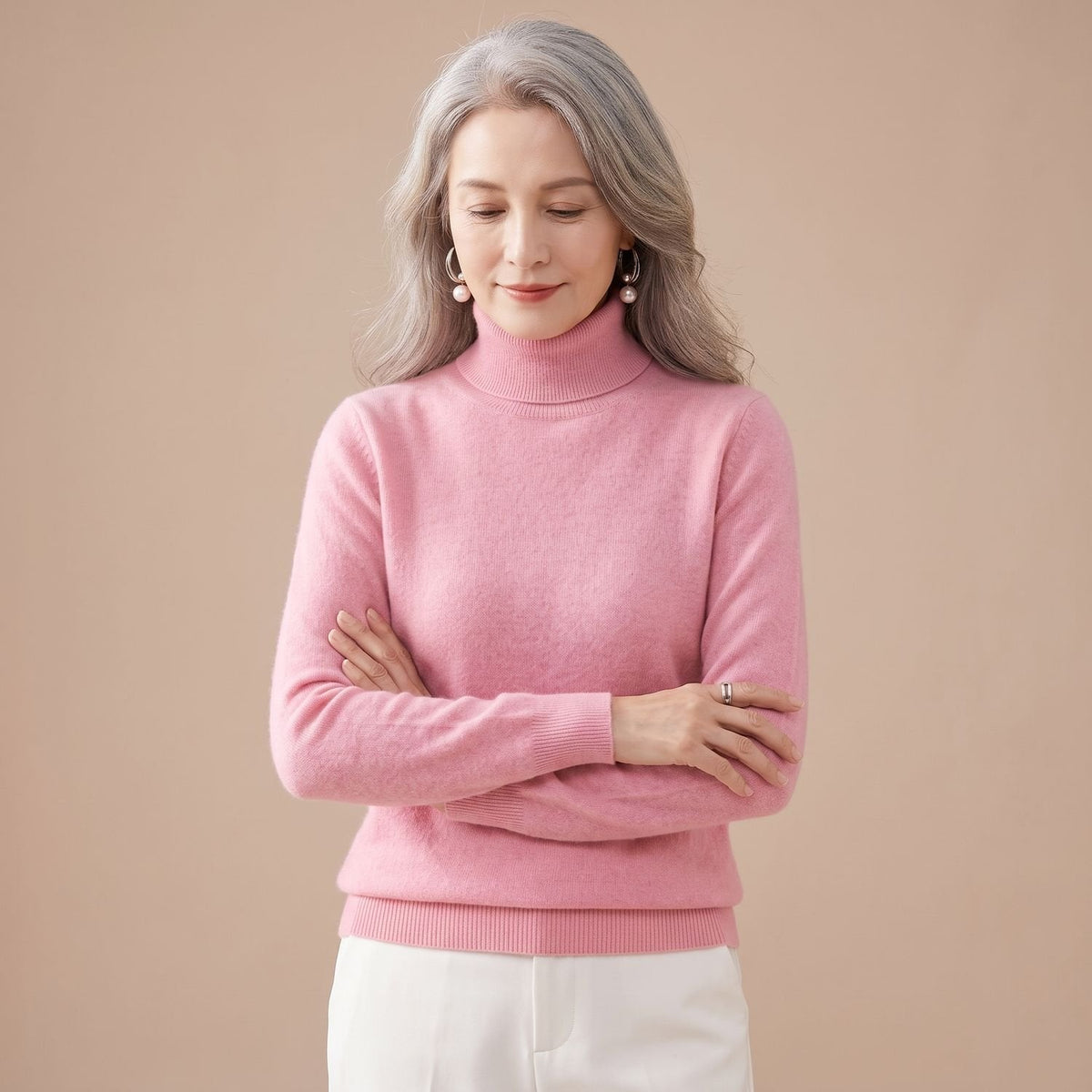 Eleanor | Women's Slim-Fit Cashmere Turtleneck Sweater
