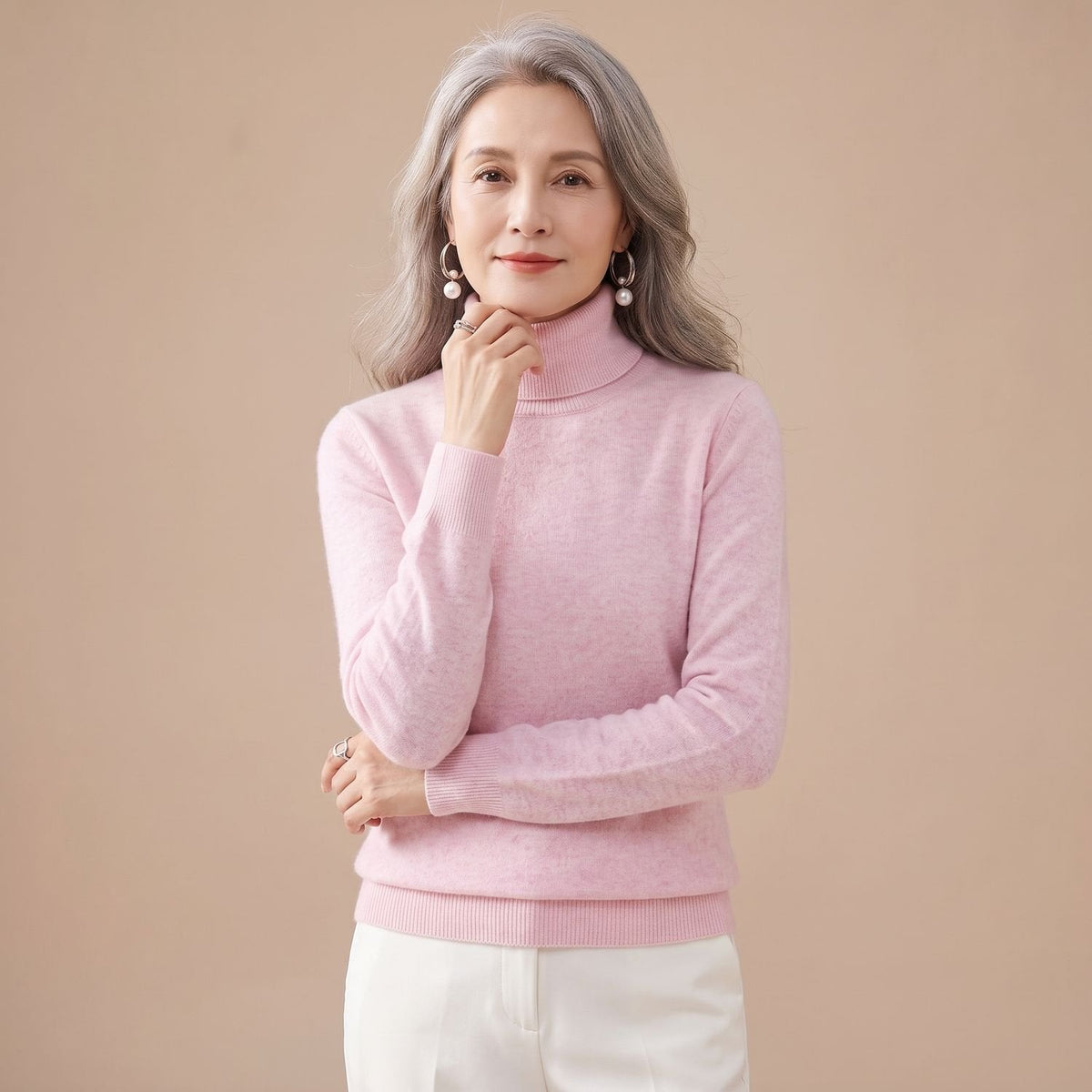 Eleanor | Women's Slim-Fit Cashmere Turtleneck Sweater
