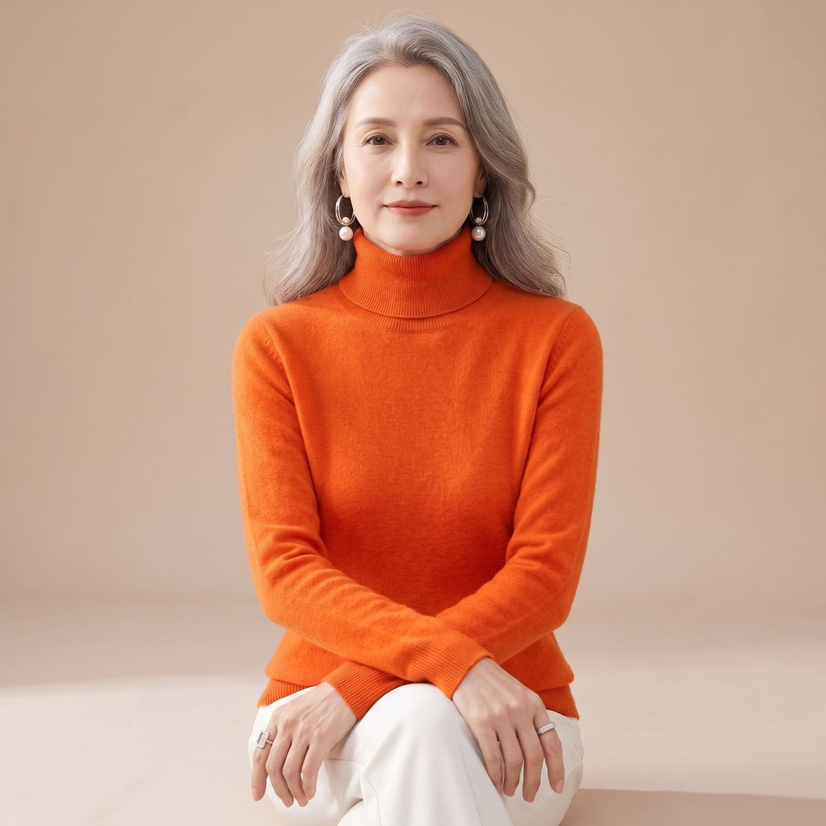 Eleanor | Women's Slim-Fit Cashmere Turtleneck Sweater