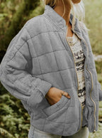 Madison | Women's Slim-Fit Zip-Up Quilted Jacket Stand Collar