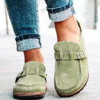 Madison | Women's Suede Buckle Slip-On Loafers