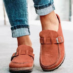 Madison | Women's Suede Buckle Slip-On Loafers
