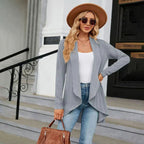 Isabella | Women's Textured Open-Front Long-Sleeve Cardigan