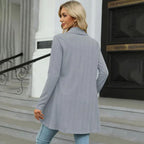 Isabella | Women's Textured Open-Front Long-Sleeve Cardigan