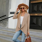 Isabella | Women's Textured Open-Front Long-Sleeve Cardigan