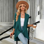 Isabella | Women's Textured Open-Front Long-Sleeve Cardigan