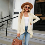 Isabella | Women's Textured Open-Front Long-Sleeve Cardigan