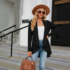 Isabella | Women's Textured Open-Front Long-Sleeve Cardigan