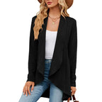 Isabella | Women's Textured Open-Front Long-Sleeve Cardigan