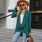 Isabella | Women's Textured Open-Front Long-Sleeve Cardigan