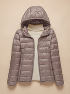 Evelyn | Women's Ultra-Light Hooded Quilted Winter Coat
