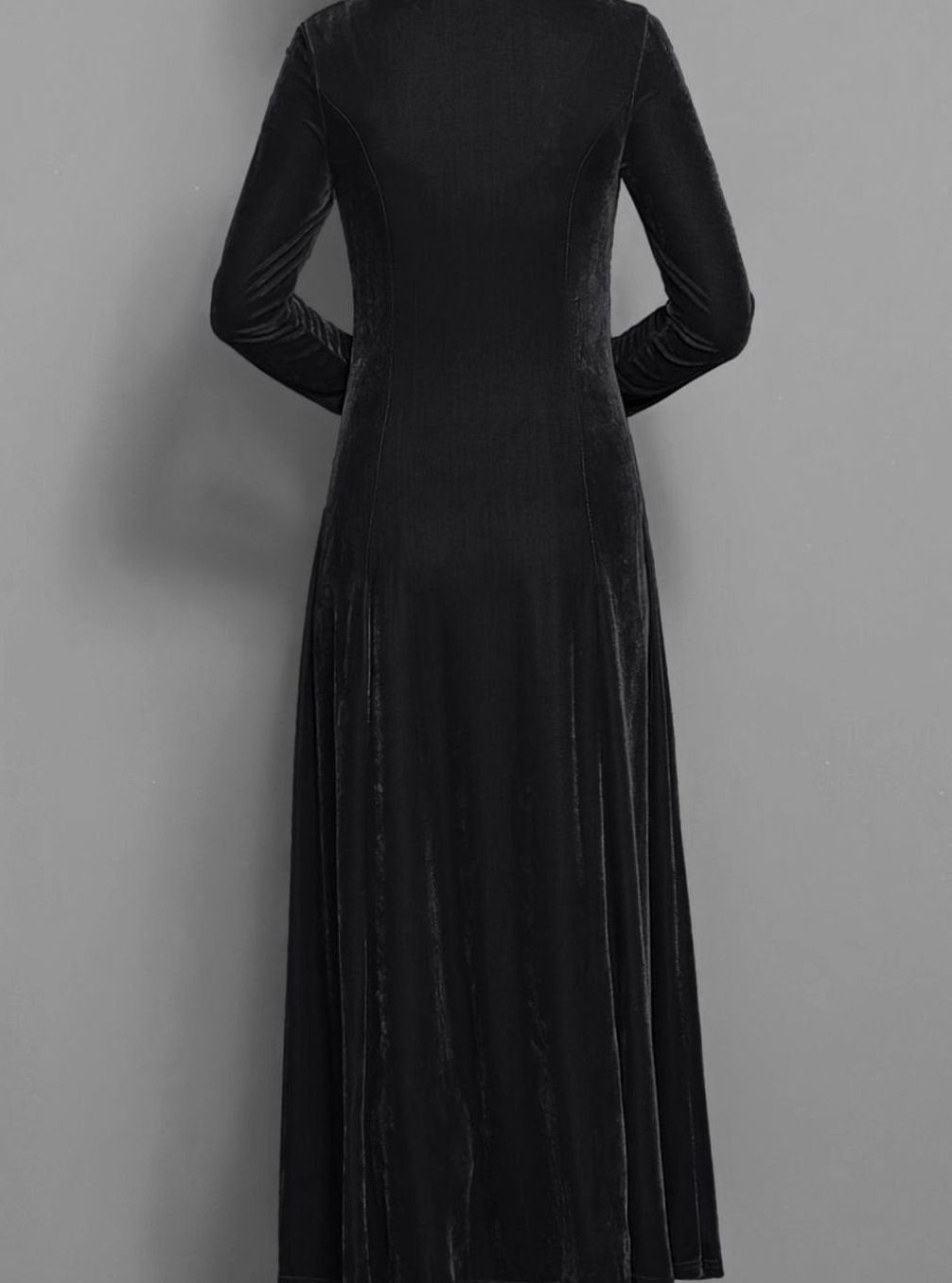Emma | Women's Velvet Long Sleeve Formal Party Dress Maxi A-Line