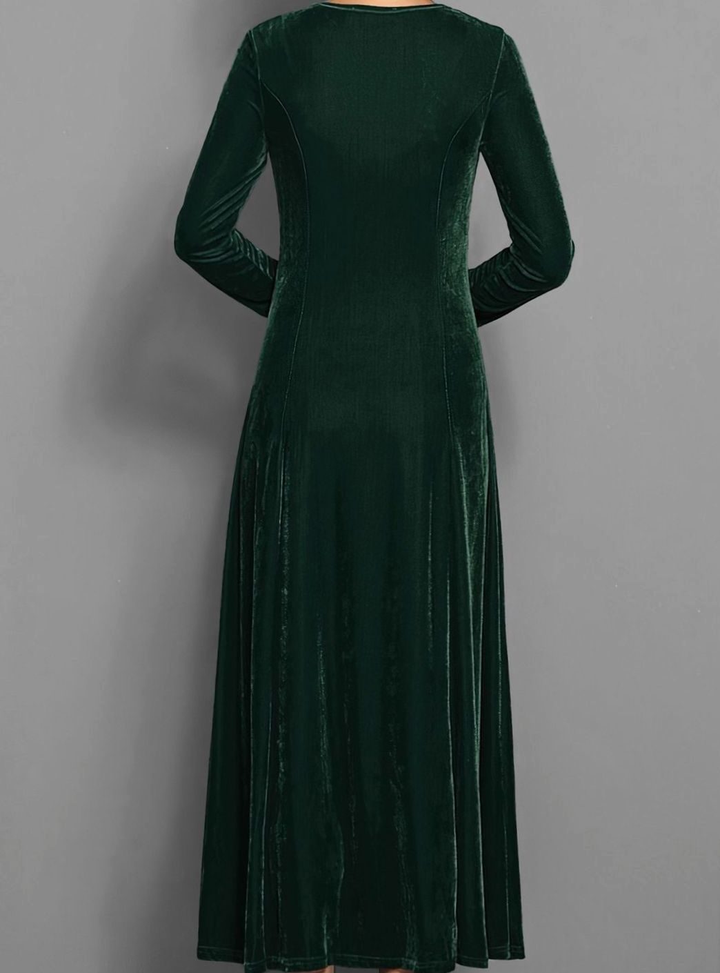 Emma | Women's Velvet Long Sleeve Formal Party Dress Maxi A-Line