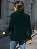 Charlotte | Women's Velvet Single-Breasted Blazer Vest Jacket