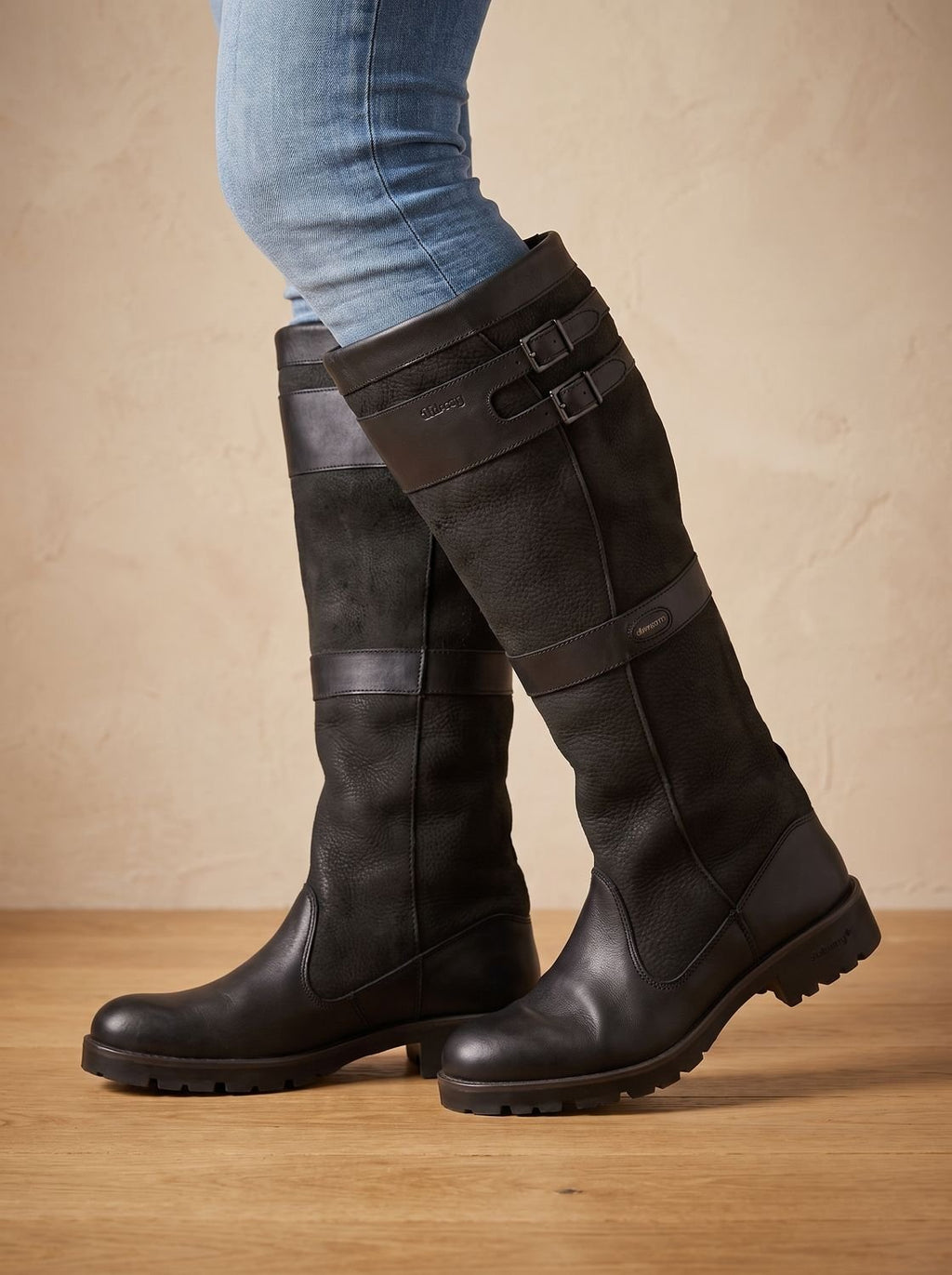 Camila | Women's Waterproof Double-Buckle Knee-High Pull-On Boots