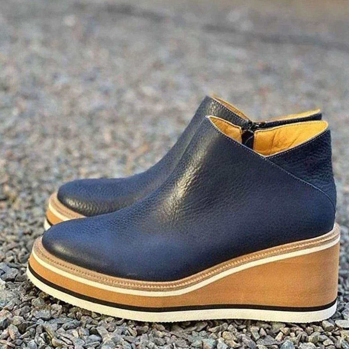 Penelope | Women's Wedge Platform Slip-On Chelsea Boots